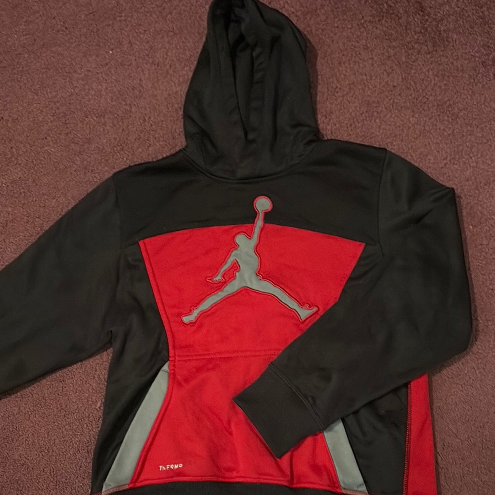 Black and Red Hoodie with Logo